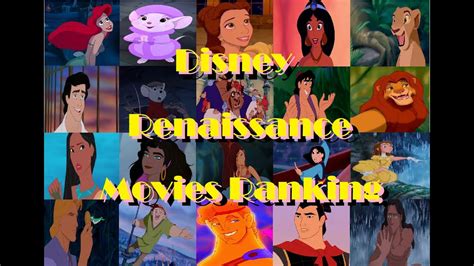 Disney Renaissance Movies (1989-1999) Ranking - YouTube