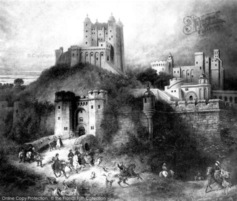 Photo of Devizes, Old Painting Of Devizes Castle 1903