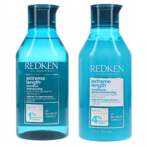 Redken Extreme Length Shampoo 10.1 oz & Extreme Length Conditioner 10.1 oz Combo Pack, 20.2 oz ...