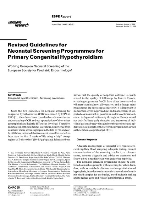 (PDF) Revised Guidelines for Neonatal Screening Programmes for Primary ...