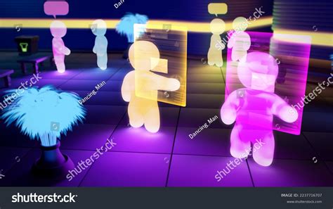 Metaverse Avatars Sending Likes Images Social Stock Illustration ...