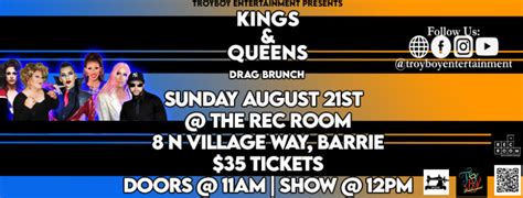 Buy tickets – King & Queens *Drag Brunch* The Rec Room Barrie – The Rec ...