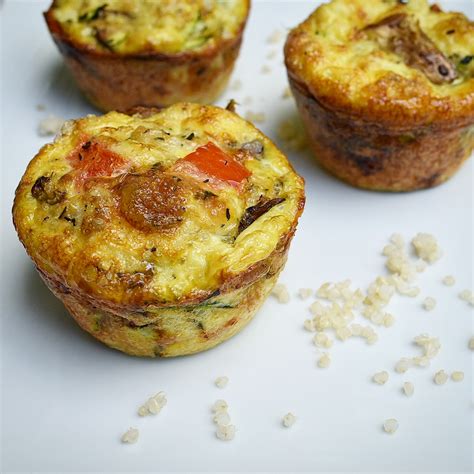 Quinoa, Veggie and White Cheddar Egg Muffins | Chef Jen