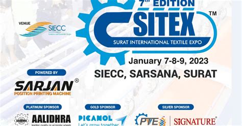 SITEX 2023 - To provide an excellent opportunity to the Surat textile ...