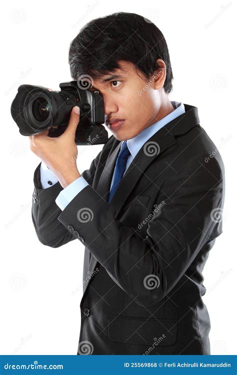 Photographer Using Dslr Camera Stock Photo - Image of hobby, professional: 25569868