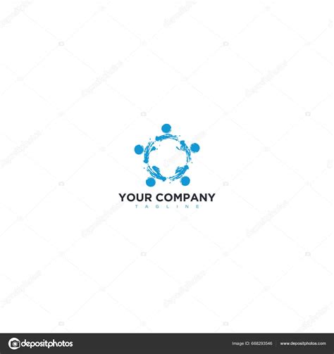 Blue Abstract People Logo Healthy Stock Vector by ©saferizen 668293546