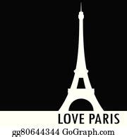 300 Love Paris Black Vector Silhouette Clip Art | Royalty Free - GoGraph