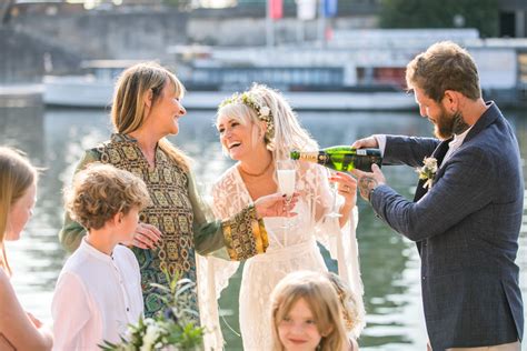 Wedding ceremony near Eiffel Tower - Timeless Paris Photography