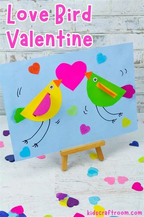 Valentine Love Bird Craft (Free Printable) - Kids Craft Room