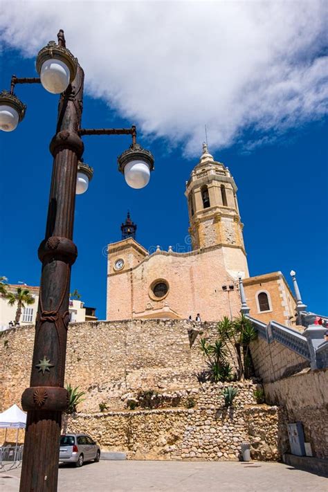 Landmarks Of Sitges In Barcelona, Catalonia, Spain Stock Photo - Image of church, landmarks ...