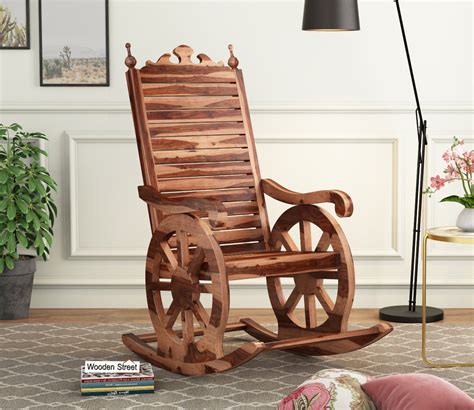 Buy Silvio Rocking Chair (Natural Finish) Online in India at Best Price ...