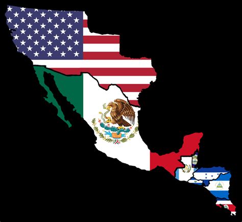 Flag map of the first Mexican empire with modern borders. : MapPorn