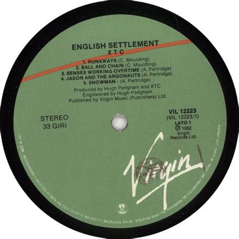 XTC English Settlement Italian vinyl LP album (LP record) (721926)