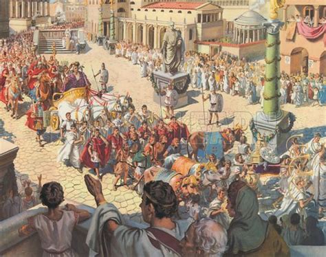 Julius Caesar is given a Roman Triumph stock image | Look and Learn