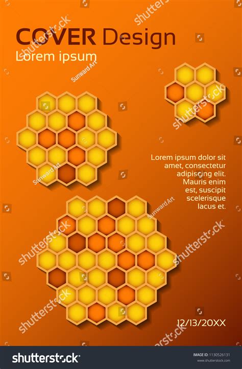 Honey Color Vector Cover Design Layouts Stock Vector (Royalty Free ...