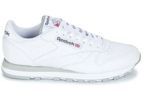 Reebok Classic Leather White Grey Men's - 101 - US