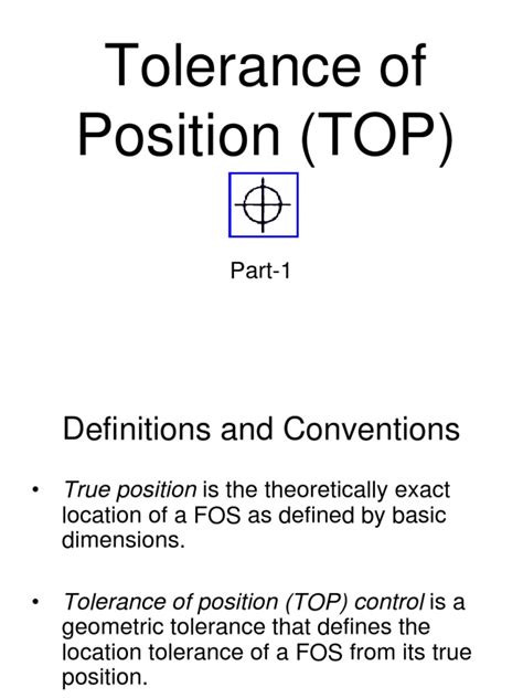 Tolerance of Position (TOP) - 1 | Engineering Tolerance | Cartesian Coordinate System