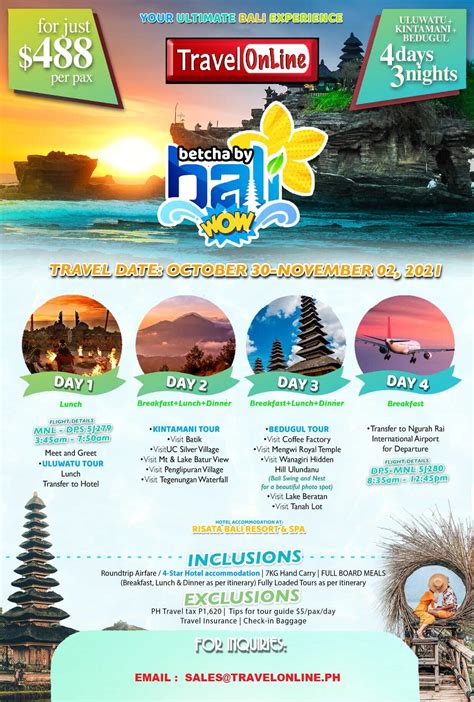 2021 BALI INDONESIA ALL IN TOUR PACKAGES - TravelOnline Philippines