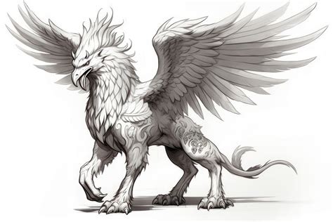 Sketch griffin drawing animal representation. | Premium Photo Illustration - rawpixel