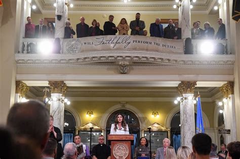 See moments from the second-term inauguration of Governor Kristi Noem