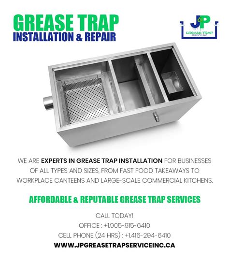 JP Grease Trap Service Inc. is experts in grease trap installation for businesses of all types ...