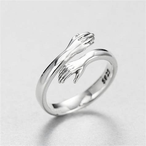 Adjustable S925 Sterling Silver Hug Ring PWB235 - Ring - PromiseIn