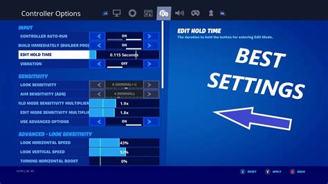BEST Controller Settings in Fortnite! (Best 60 FPS Fortnite Settings) - YouTube
