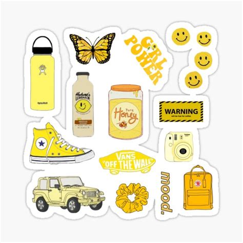 "Yellow Sticker Pack" Sticker for Sale by maggo | Redbubble