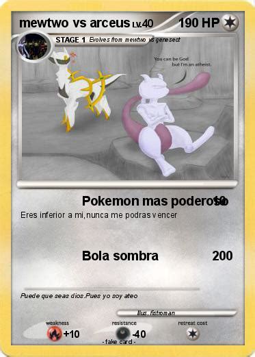 Pokémon mewtwo vs arceus 1 1 - Pokemon mas poderoso - My Pokemon Card