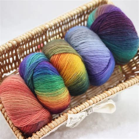 2pcs lot luxury quality 100% wool yarns fancy iceland thick Hand knitting for yarn colorful knit ...