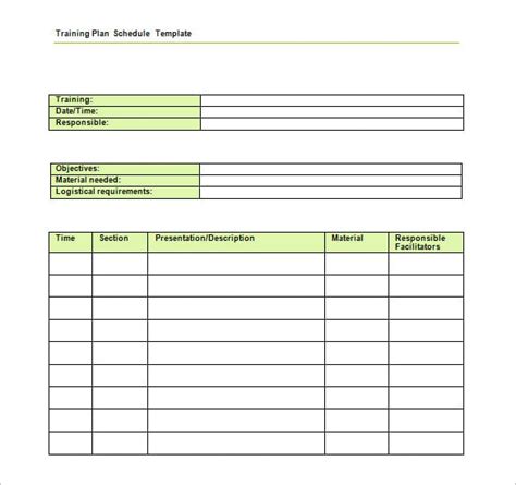 Training Session Plan Template Word | HQ Printable Documents