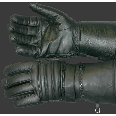 Hot Leathers Lined Leather Gauntlet Gloves - Dennis Kirk