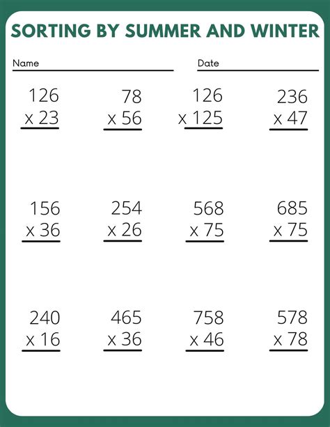 Long Multiplication Worksheets Pdf | FREE Download