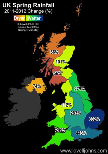 UK Rainfall Map Illustrates Increase 2011-2012 - Lovell Johns