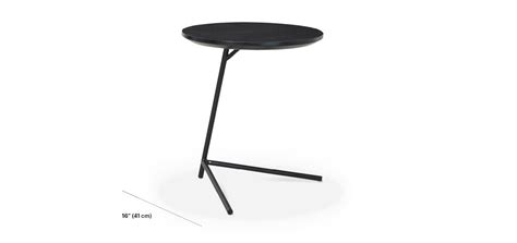 Romana, Acacia Wood Side Table in Black or White | MUST