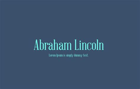 Abraham Lincoln Font Free Download - Font Sonic