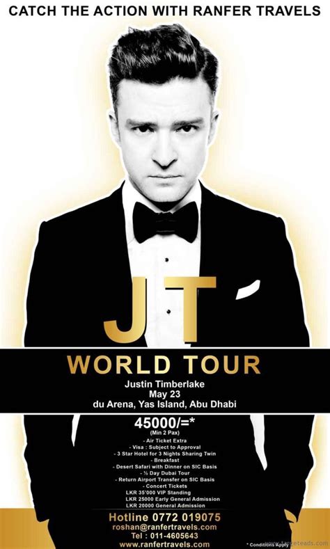 Justin Timberlake May 23rd Abu Dhabi Catch The Action With Ranfer ...