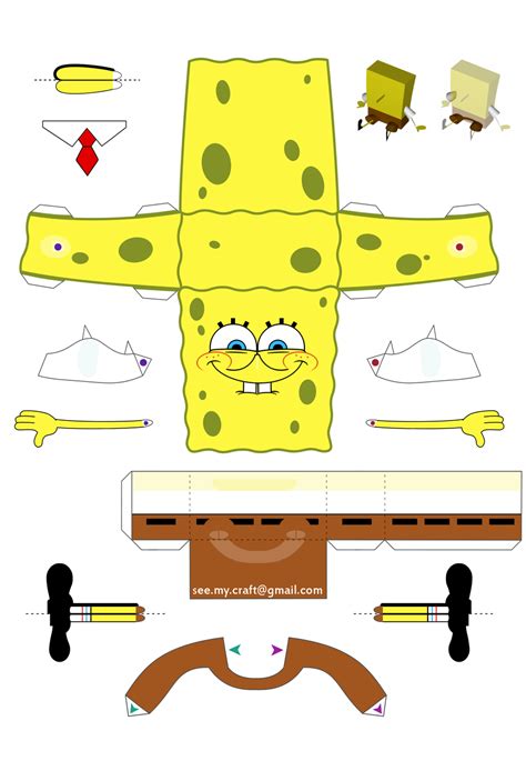 8 Best Images Of Spongebob 3d Cut Out Printable Paper - vrogue.co