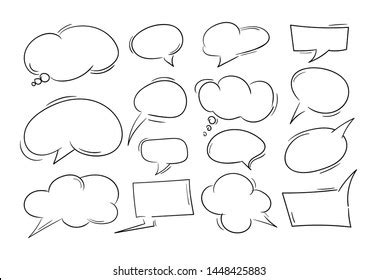 Speech Bubble Sketch Hand Drawn Stock Vector (Royalty Free) 193300595 | Shutterstock
