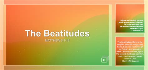 The Beatitudes Sermon by Sermon Research Assistant, Matthew 5:1-12 ...