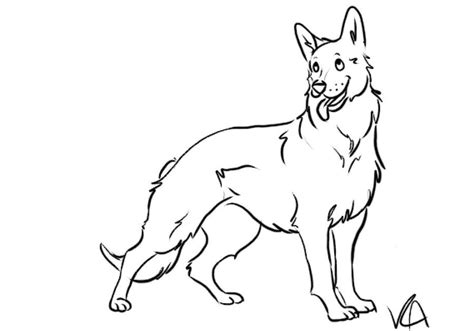 German shepherd coloring pages to download and print for free