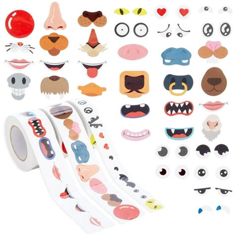 1500 Pack of Face Stickers for Kids, Silly Eyes, Nose, and Mouth for ...