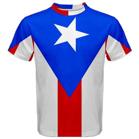 New Puerto Rico Flag Sublimated Men's Sport Full Print Mesh T-shirt Tee ...