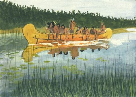 Native American Canoe 8x10 Print/Art Print/Watercolor