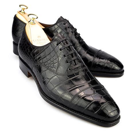 Alligator Skin Oxford Shoes | CARMINA