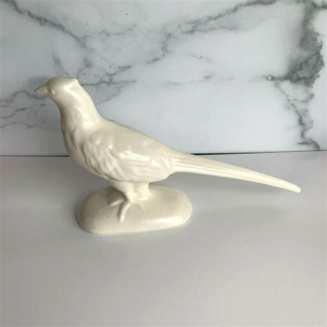 Vintage Haeger White Pheasant Figure Pottery Figurine Bird | Etsy