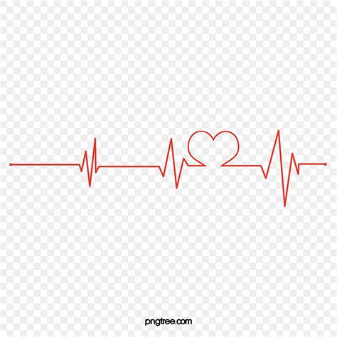 Heart Line Chart PNG Picture, Red Heart Line Chart, Heartbeat Clipart, Public, Welfare PNG Image ...