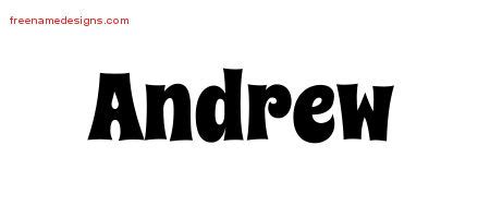 Groovy Name Tattoo Designs Andrew Free - Free Name Designs