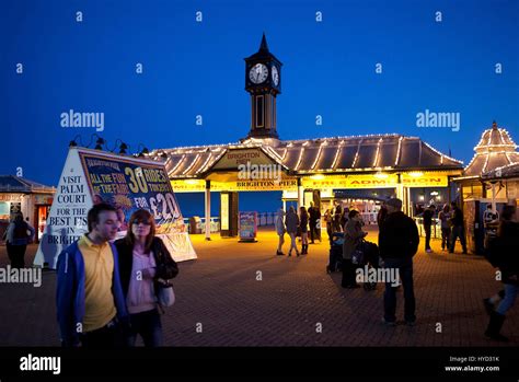 Brighton Pier at night Stock Photo - Alamy