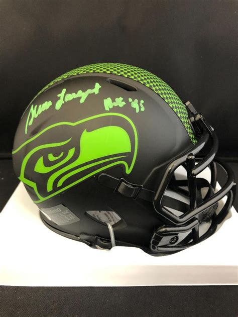 Steve Largent Autograph Seahawks Eclipse Mini Helmet – Great Moments ...